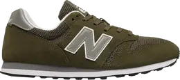 New Balance: Зелёные кроссовки  373