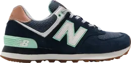 New Balance: Синие кроссовки  574