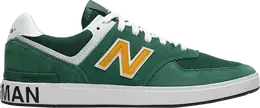 New Balance: Зелёные кроссовки 