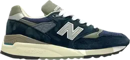 New Balance: Синие кроссовки 