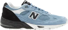 New Balance: Голубые кроссовки  991