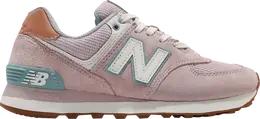 New Balance: Розовые кроссовки  574