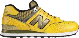 New Balance: Жёлтые кроссовки  574