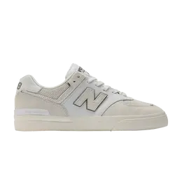 New Balance: Белые кроссовки  574