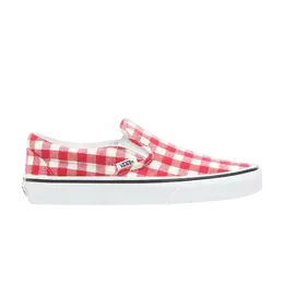 Vans: Красные шлёпанцы  Classic Slip On