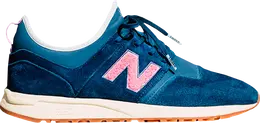 New Balance: Голубые кроссовки 