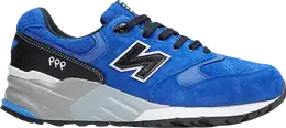 New Balance: Синие кроссовки 