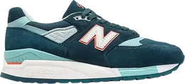 New Balance: Голубые кроссовки 