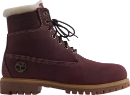 Timberland: Бордовые ботинки 