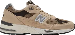 New Balance: Кроссовки  991 цвета хаки