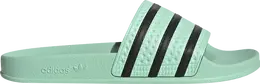 Adidas: Зелёные кроссовки  Adilette