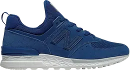 New Balance: Синие кроссовки  574