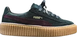 PUMA: Зелёные кроссовки  Suede