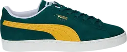 PUMA: Зелёные кроссовки  Suede