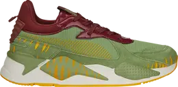 PUMA: Зелёные кроссовки  RS-X