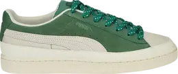 PUMA: Зелёные кроссовки  Suede