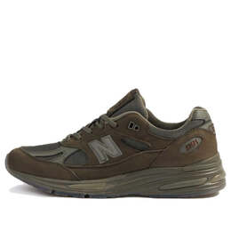 New Balance: Зелёные кроссовки  991