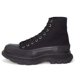 Alexander McQueen: Чёрные кроссовки  Tread Slick