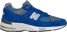 New Balance: Голубые кроссовки  991