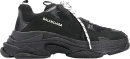 Balenciaga: Чёрные кроссовки  Triple S