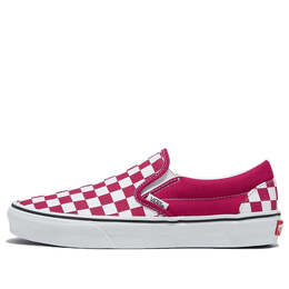 Vans: Розовые кроссовки  Classic Slip On Checkerboard