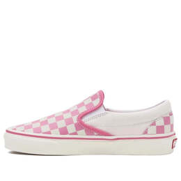 Vans: Розовые кроссовки  Classic Slip On Checkerboard