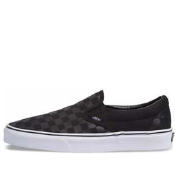 Vans: Чёрные кроссовки  Classic Slip On Checkerboard