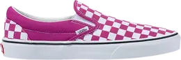 Vans: Красные кроссовки  Classic Slip On Checkerboard