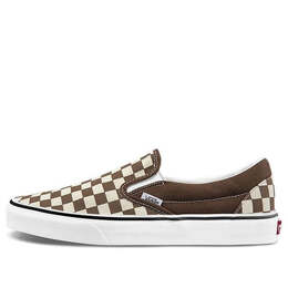 Vans: Белые кроссовки  Classic Slip On Checkerboard