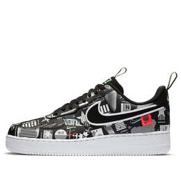 Nike: Чёрные кроссовки  Air Force 1