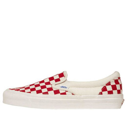 Vans: Красные кроссовки  Classic Slip On