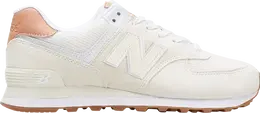New Balance: Белые кроссовки  574