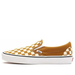 Vans: Золотые кроссовки  Classic Slip On Checkerboard