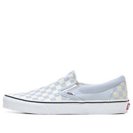 Vans: Голубые кроссовки  Classic Slip On Checkerboard