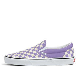 Vans: Фиолетовые кроссовки  Classic Slip On Checkerboard