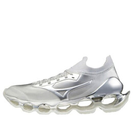 Mizuno: Серебристые кроссовки 
