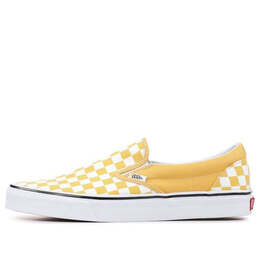 Vans: Жёлтые кроссовки  Classic Slip On