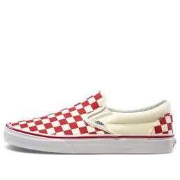 Vans: Красные кроссовки  Classic Slip On Checkerboard