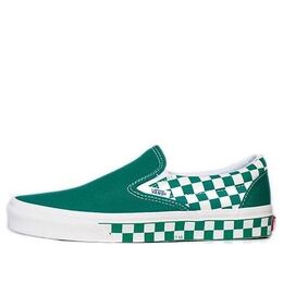 Vans: Зелёные кроссовки  Classic Slip On