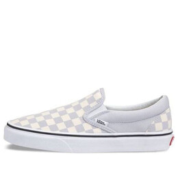 Vans: Серые кроссовки  Classic Slip On Checkerboard