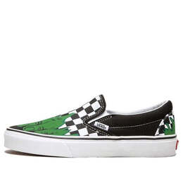 Vans: Зелёные кроссовки  Classic Slip On