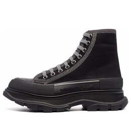 Alexander McQueen: Чёрные кроссовки  Tread Slick