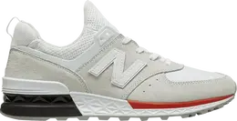 New Balance: Белые кроссовки  574