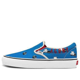 Vans: Голубые кроссовки  Classic Slip On