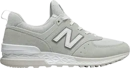 New Balance: Белые кроссовки  574