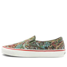 Vans: Зелёные кроссовки  Classic Slip On