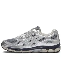 Asics: Серебристые кроссовки  Gel