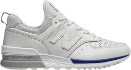 New Balance: Белые кроссовки  574