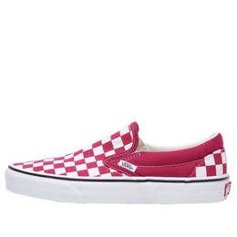 Vans: Красные кроссовки  Classic Slip On Checkerboard