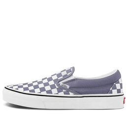 Vans: Голубые кроссовки  Classic Slip On Checkerboard